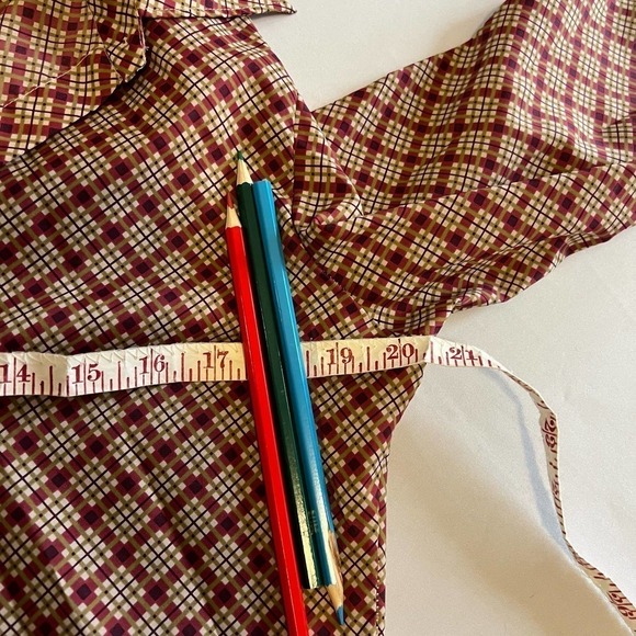 Vintage Stuart Lang Red white and blue diagonal print pattern 13/14 - Picture 7 of 9